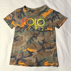 Polo Ralph Lauren Boys Camo POLO 1992 Graphic Tee Shirt Size 6